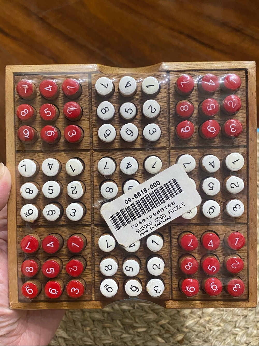 Wooden Sudoku Puzzle Game